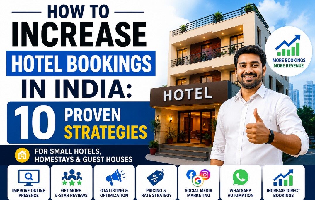 How to Increase Hotel Bookings in India: 10 Proven Strategies for Hotels, Homestays & B&Bs