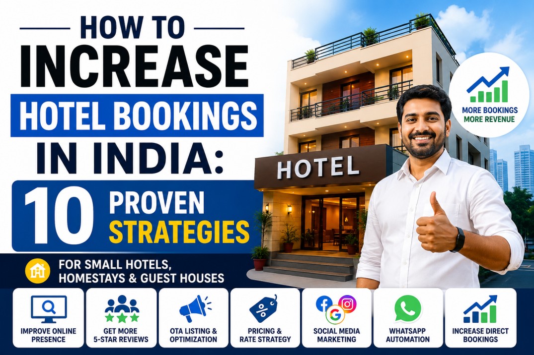 How to Increase Hotel Bookings in India: 10 Proven Strategies for Hotels, Homestays & B&Bs