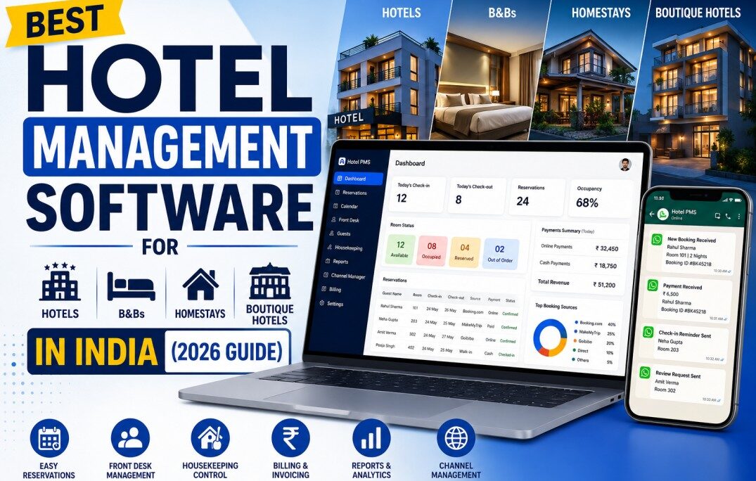 Best Hotel Management Software for Hotels/B&Bs/Homestays/Boutique Hotels in India (2026 Guide)